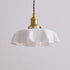 Contemporary Creative Brass Flower Glass Shade 1-Light Pendant Light For Living Room