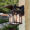 Traditional European Waterproof Aluminum Glass Cubic 1-Light Wall Sconce Lamp For Garden