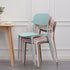 Contemporary Nordic Macaron Plastic Square Stackable Dining Chair Open Back For Dining Room