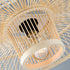Traditional Chinese Bamboo Weaving Round 1-Light Pendant Light For Dining Room