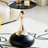 Contemporary Simplicity Geometric Circle Tray Top Iron End Table For Living Room