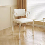 Modern Minimalist Square Lambswool Fabric Acrylic Vanity Stool Backrest For Bedroom