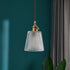 Traditional Vintage Cylinder Brass Glass 1-Light Pendant Light For Living Room