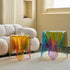 Contemporary Scandinavian Round Wrinkle Tablecloth Acrylic Coffee Table 4-Leg For Living Room