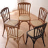 Traditional Vintage Round Rattan Solid Wood Dining Chair Backrest For Dining Room