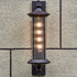 Contemporary Retro Waterproof Aluminum Glass Cylinder 1-Light Wall Sconce Lamp For Garden