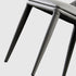 Contemporary Nordic Rectangular Arched Striped Backrest Leather Carbon Steel Dining Chair For Dining Room