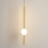Modern Minimalist Long Cylinder Iron Acrylic LED Pendant Light For Bedroom