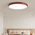 Modern Minimalist Macaron Acrylic Round Shade LED Flush Mount Ceiling Light For Bedroom