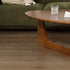 Traditional Vintage Triangle Round Edge Solid Wood Coffee Table For Living Room