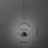 Contemporary Nordic Aluminum Circle Ring Liftable LED Pendant Light For Bedroom