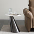 Modern Minimalist Round Marble Stainless Steel End Table 1-Tier For Living Room
