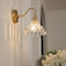 Modern Minimalist Bellflower Brass Glass 1-Light Wall Sconce Lamp For Living Room