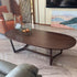 Traditional Vintage Oval Wooden Coffee Table For Living Room