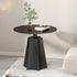 Modern Simplicity Round Hexagon Slate Carbon Steel End Table 1-Tray For Living Room