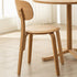 Modern Minimalist Round Cushion Solid Wood Dining Chair Backrest For Dining Room