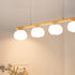 Traditional Japanese Wood Grain PE Cotton Shade 4-Light Island Light Chandelier For Living Room