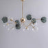 Contemporary Nordic Branch Line Orb Hardware Glass 6/8/12 Light Chandelier For Living Room