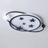 Contemporary Nordic Geometric Starry Hanging Acrylic Round LED Flush Mount Ceiling Light For Bedroom