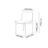 Contemporary Nordic Square Curved Leather Stainless Steel Dining Chair Backrest For Dining Room