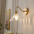 Modern Minimalist Bellflower Brass Glass 1-Light Wall Sconce Lamp For Living Room