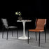 Contemporary Nordic Square Leather Carbon Steel Stackable Dining Chair Backrest For Dining Room