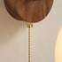 Contemporary Simplicity Copper Wood Glass Round Conic 1-Light Wall Sconce Lamp For Bedside