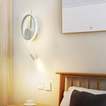 Modern Minimalist Round Leaf Iron Aluminum Acrylic LED Wall Sconce Lamp For Living Room