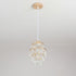 Modern Luxury Round Teardrop Crystal Iron 1-Light Pendant Light For Living Room