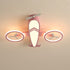 Contemporary Creative Acrylic Cartoon Airplane LED Kids Flush Mount Ceiling Light For Living Room