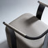 Modern Minimalist Square Metal Leather Chair Backrest Armrest For Living Room