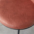 Contemporary Scandinavian Round Cushion Leather Carbon Steel Dining Chair Backrest For Dining Room