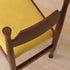 Traditional Vintage Wood Curved Frame Velvet Dining Chair Backrest For Dining Room