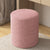 Modern Minimalist Cylinder Frame Lambswool Solid Wood Vanity Stool For Bedroom