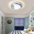 Contemporary Creative Kids Iron Acrylic Round Pig LED Flush Mount Ceiling Light For Bedroom