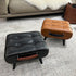 Modern Luxury Square Tufted Faux Leather Upholstered Portable Footstool For Living Room