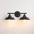 Contemporary Industrial Round Iron 2/3 Light Wall Sconce Lamp For Bathroom