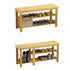 Traditional Chinese Rectangle Heather Bamboo Shoe Storage 2-Shelf For Entryways