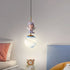 Contemporary Nordic Kids Resin Glass Round Angel 1-Light Pendant Light For Bedside