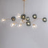 Contemporary Nordic Branch Line Orb Hardware Glass 6/8/12 Light Chandelier For Living Room