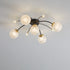 Modern Luxury Branch Orb Star Full Copper Glass 9/13/17 Light Semi-Flush Mount Ceiling Light For Living Room