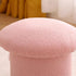 Contemporary Simplicity Mushroom Shape Velvet Pouf Footstool For Living Room