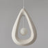 Traditional Japanese Iron Polystyrene Teardrop Shape 1-Light Pendant Light For Dining Room