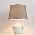 Contemporary Vintage Cylinder Vase Base Ceramic Fabric 1-Light Table Lamp For Bedroom