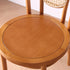 Traditional Vintage Round Rattan Woven Wooden Dining Chair Backrest For Dining Room