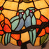 Traditional Tiffany Stained Glass Rose Flower Parrot Dome 1-Light Table Lamp For Bedroom