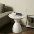 Contemporary Nordic Round Hourglass Magnesium Oxide End Table For Living Room