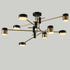 Contemporary Scandinavian Iron Acrylic Round LED Semi-Flush Mount Ceiling Light For Living Room