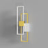 Modern Minimalist Double Rectangle Aluminum Iron Silicone LED Wall Sconce Lamp For Living Room