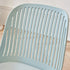 Contemporary Nordic Square Striped PP Plastic Dining Chair Backrest For Living Room